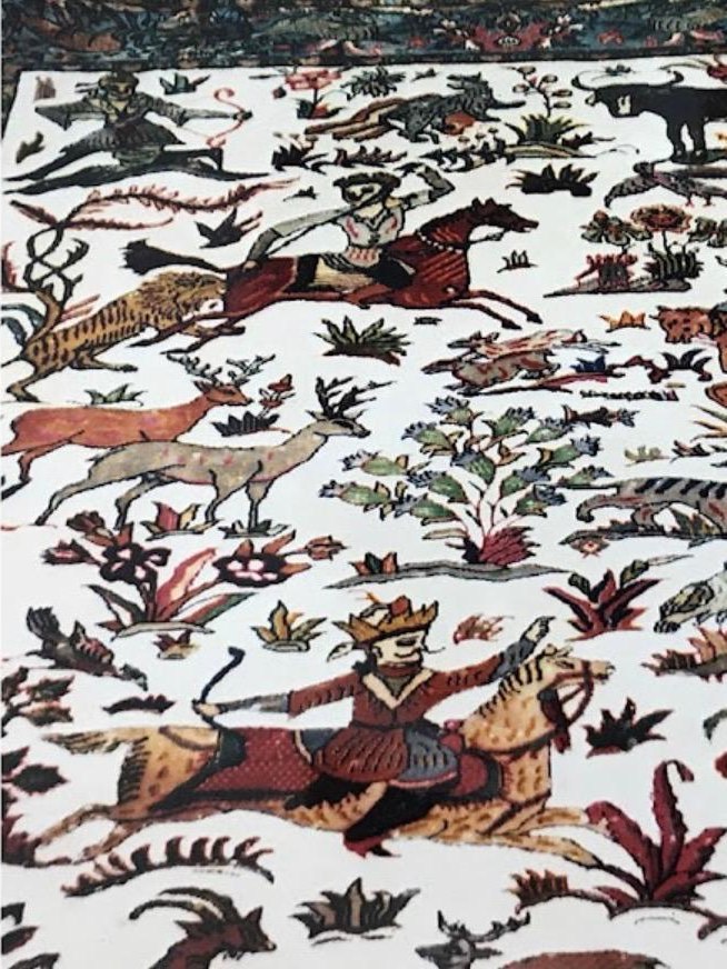 Soie de chasse — traitement d'une teinture instable — après intervention