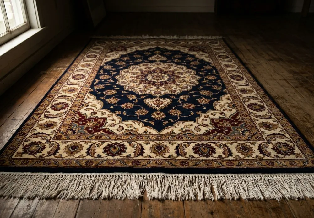 Tapis Nain aux couleurs ravivées après nettoyage artisanal