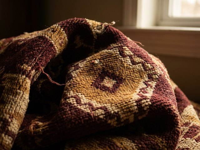 Azilal après lavage : les couleurs végétales des motifs ressortent sur l'écru.