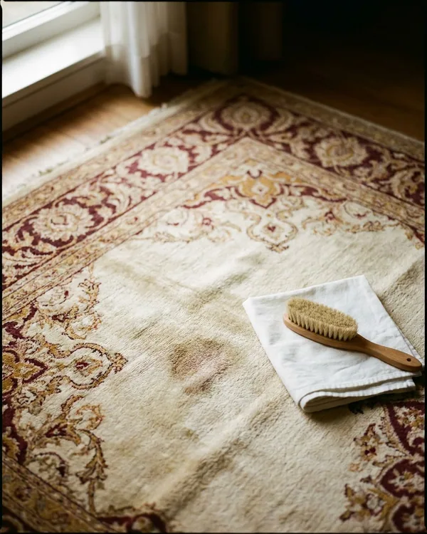 Comment enlever une tache sur un tapis en soie : Méthodes douces et précautions