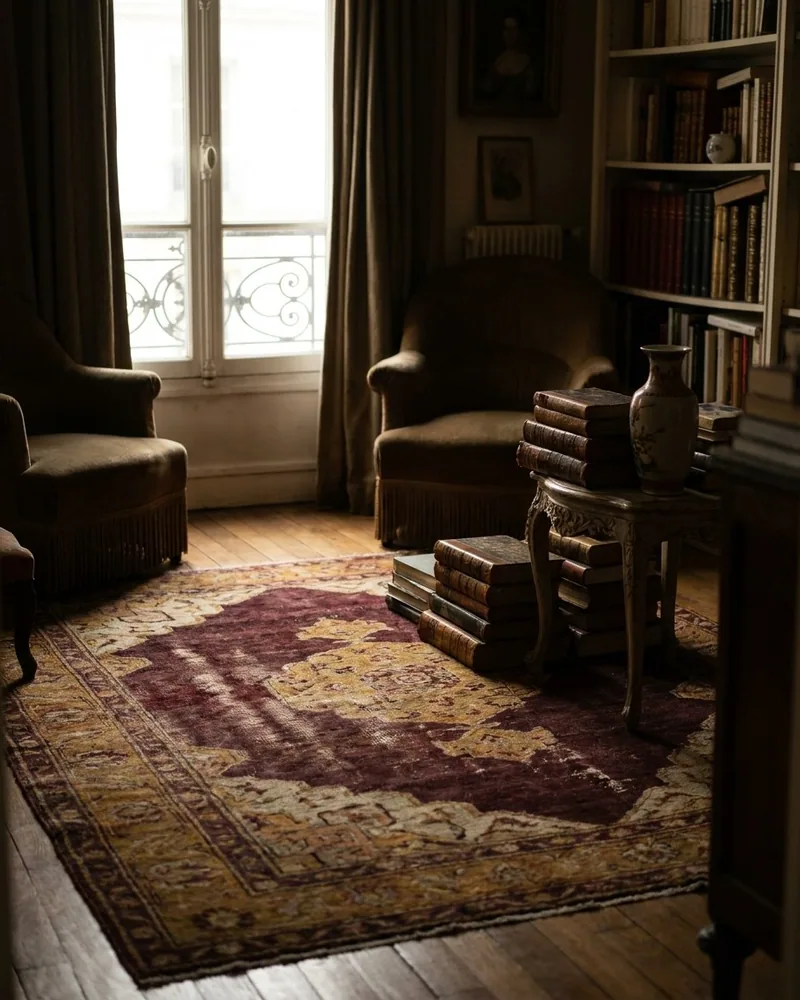 Tapis chinois de Pékin ancien aux symboles impériaux
