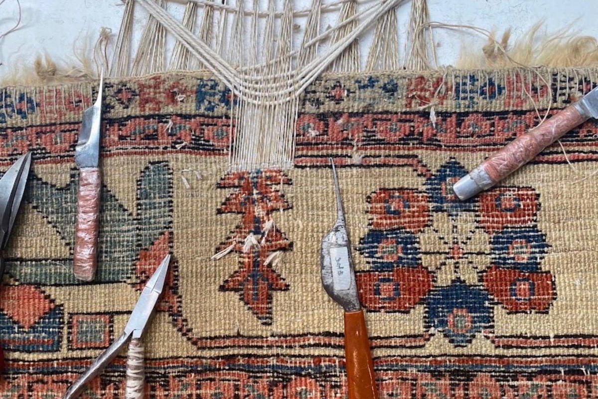 Réparation des trous et déchirures de tapis — L'Art de la Restauration